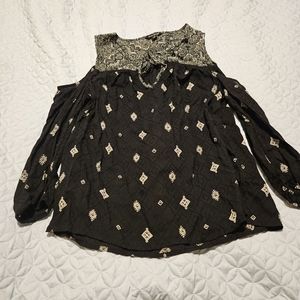 Lucky brand long sleeve shirt size small color black